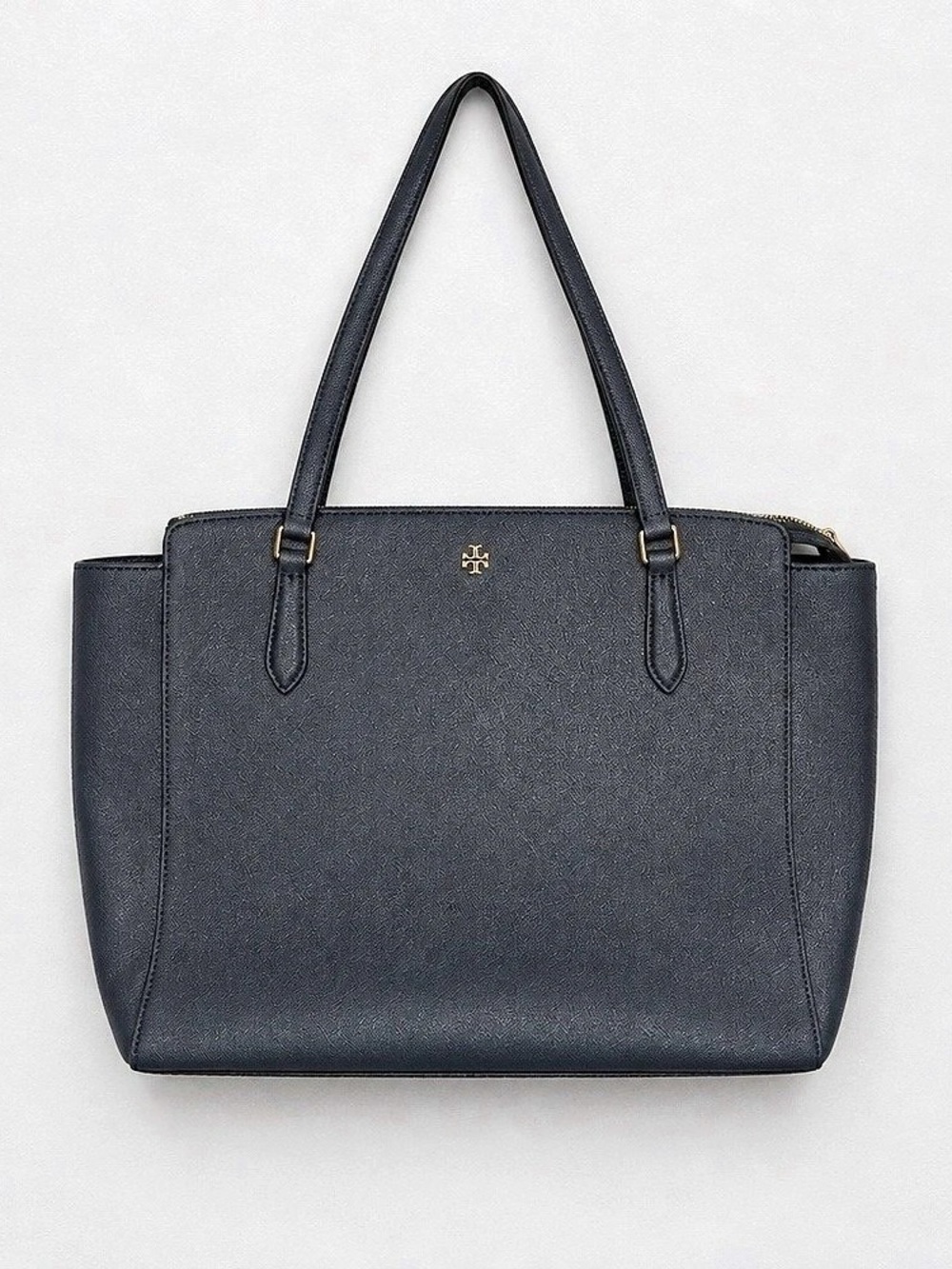 Tory Burch Perry Triple-Compartment Tote Saffiano Tote in Blue
